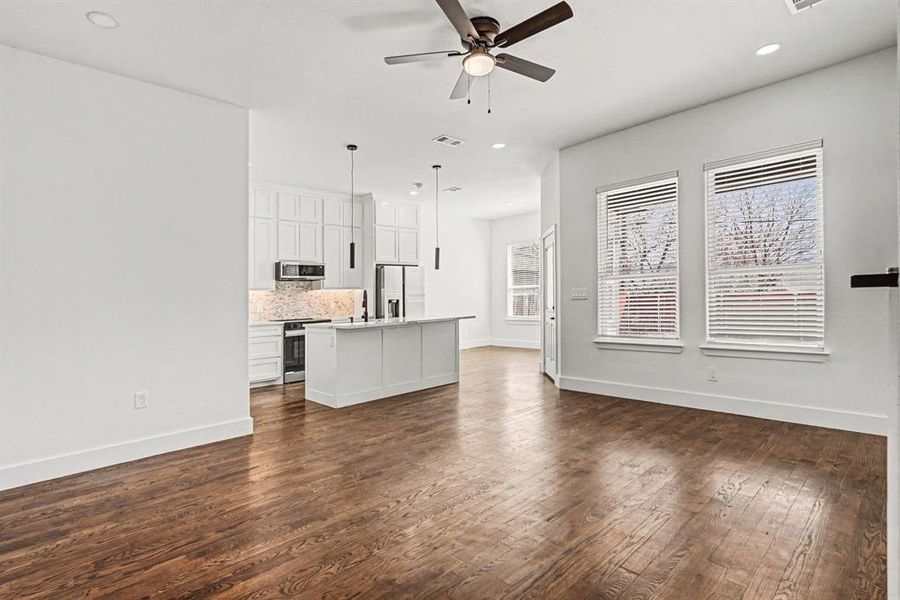 Having real hardwood flooring for lifetime luxury and the split floorplan is an amazing benefit.