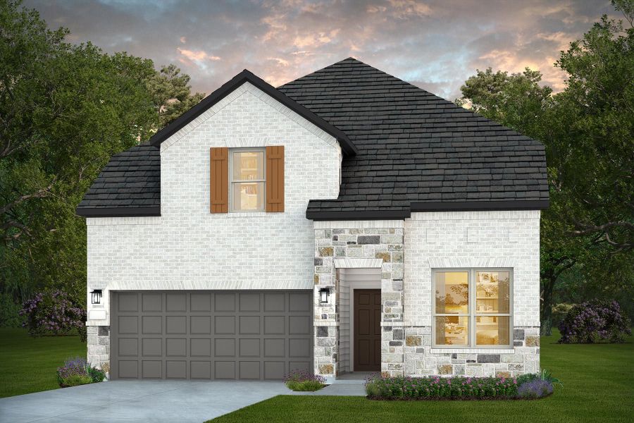 Representative exterior photo of a completed home built from the Sanford by Pulte Homes in Nopal Valley, San Antonio, TX (Image 2). Representative exterior photo of a completed home built from the Sanford by Pulte Homes in Nopal Valley, San Antonio, TX (Image 2).