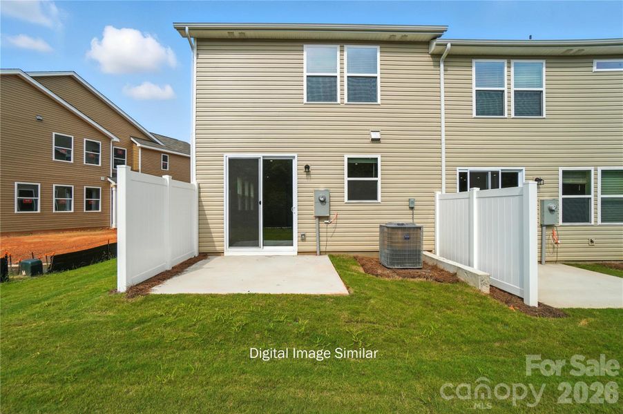 Exterior details and patio area of a home in Bailey Run, Charlotte (Image 24).