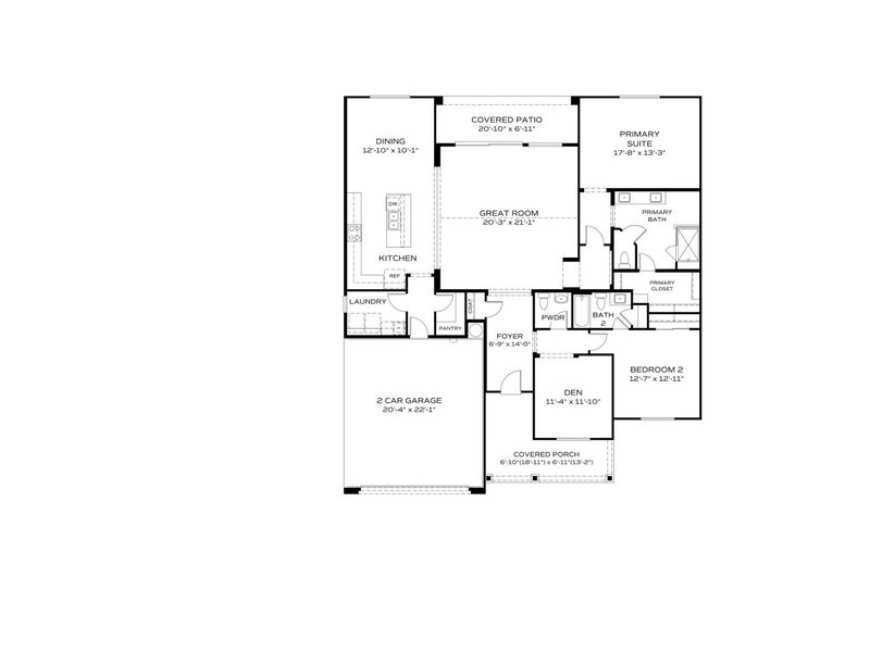 2D floor plan layout for the The Summit by Davidson Homes LLC in Morningstar, Prescott Valley, AZ (Image 5).