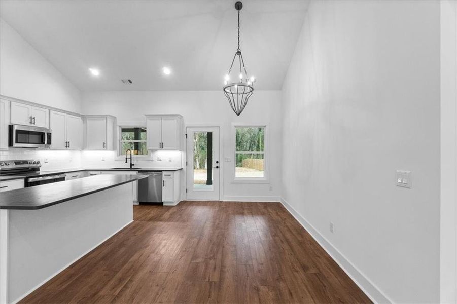 Furnished interior view inside a new home in , Monroe (Image 16).