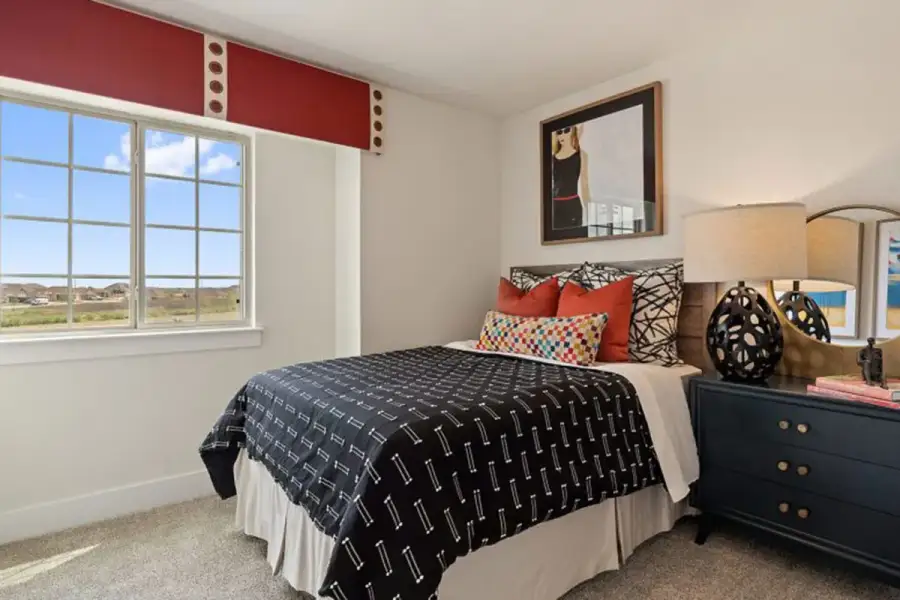 Representative furnished interior of a home built from the Medina by Pacesetter Homes in Saddle Creek Twinhomes, Georgetown (Image 11).
