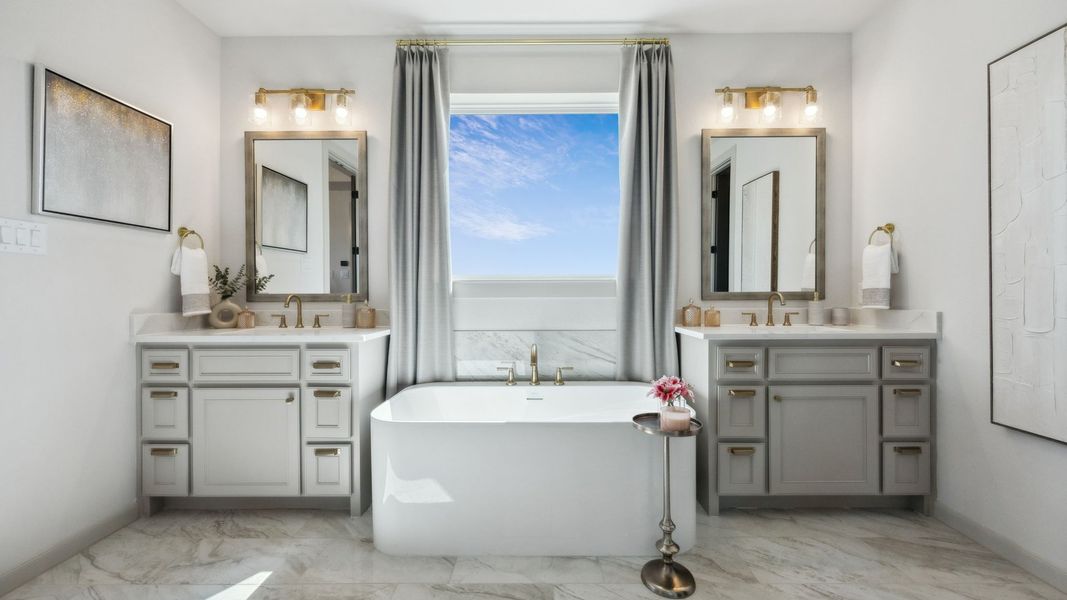 Representative furnished interior of a home built from the Sophie by Normandy Homes in Painted Tree - South, McKinney (Image 8).