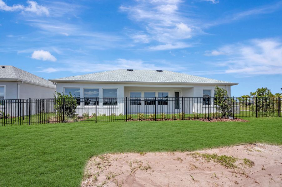 Exterior details and patio area of a home in Waterset Bungalow Series, Apollo Beach (Image 3).