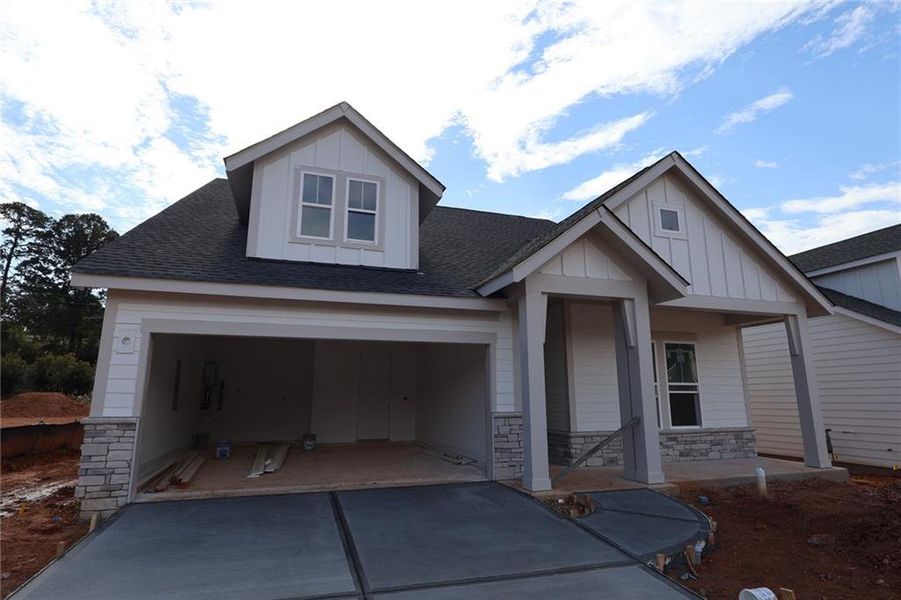 In-progress construction of a new home in Maple Grove at Towne Lake, Woodstock, GA (Image 6).