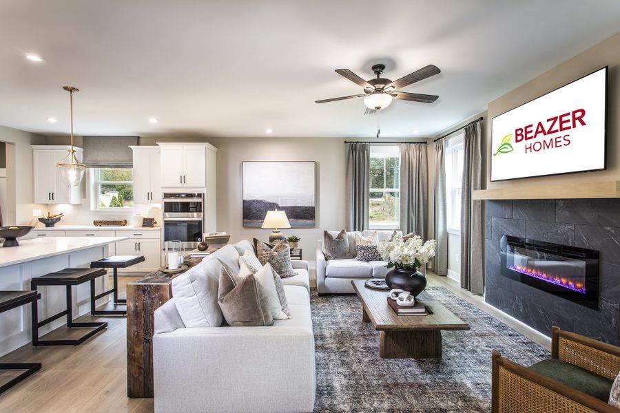 Representative furnished interior of a home built from the Riverside by Beazer Homes in Heirloom Landing, Auburn (Image 8).
