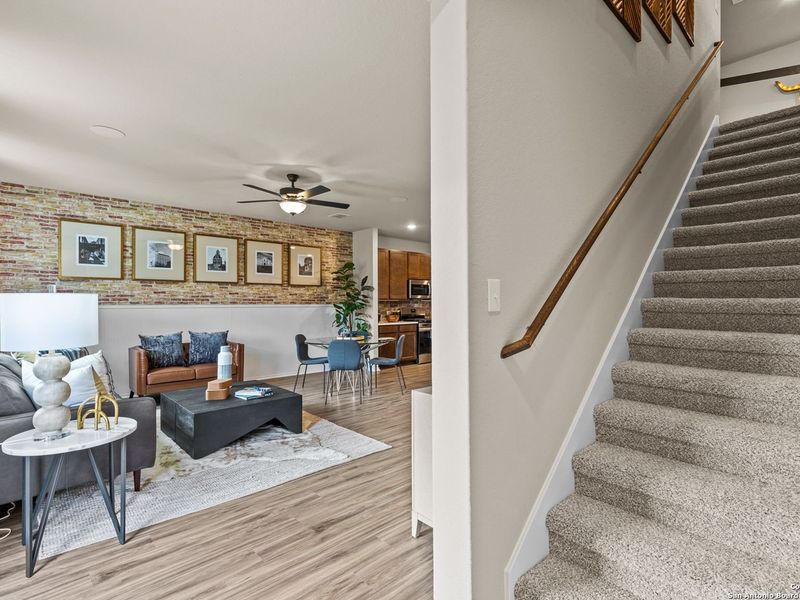 Furnished interior view inside a new home in Bricewood, San Antonio (Image 34).