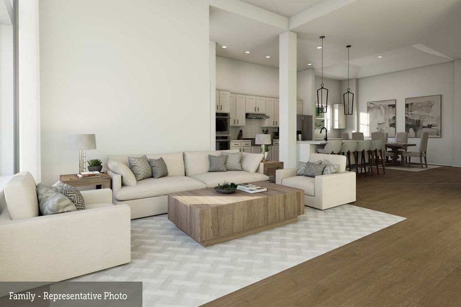 Representative furnished interior of a home built from the The Harold by David Weekley Homes in Furst Ranch, Bartonville (Image 4). Representative furnished interior of a home built from the The Harold by David Weekley Homes in Furst Ranch, Bartonville (Image 4).