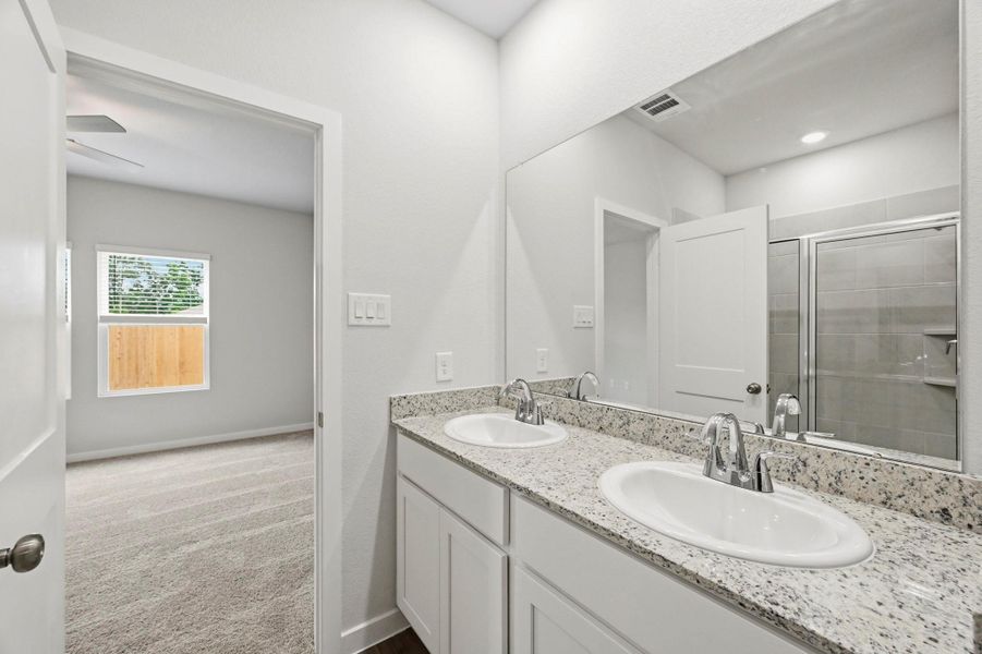 Furnished interior view inside a new home in Crockett Meadows, Conroe (Image 8).