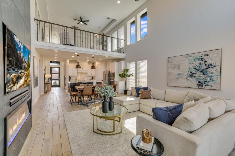 Furnished interior view inside a new home in Santa Rita Ranch 50', Liberty Hill (Image 11).