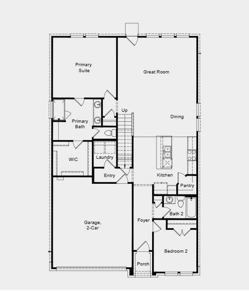 Structural options added include: 12" pop-up ceiling in gathering room and covered outdoor living