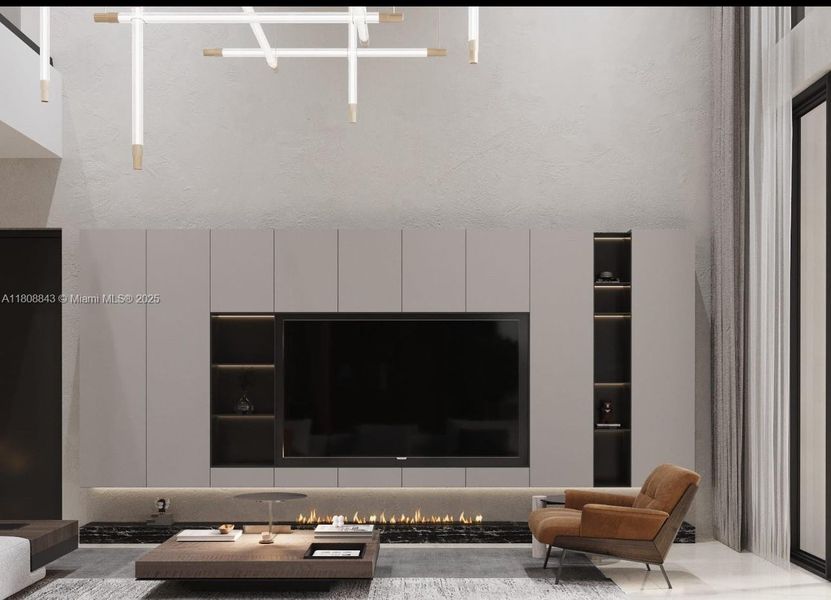 Furnished interior view inside a new home in , Hollywood (Image 8).