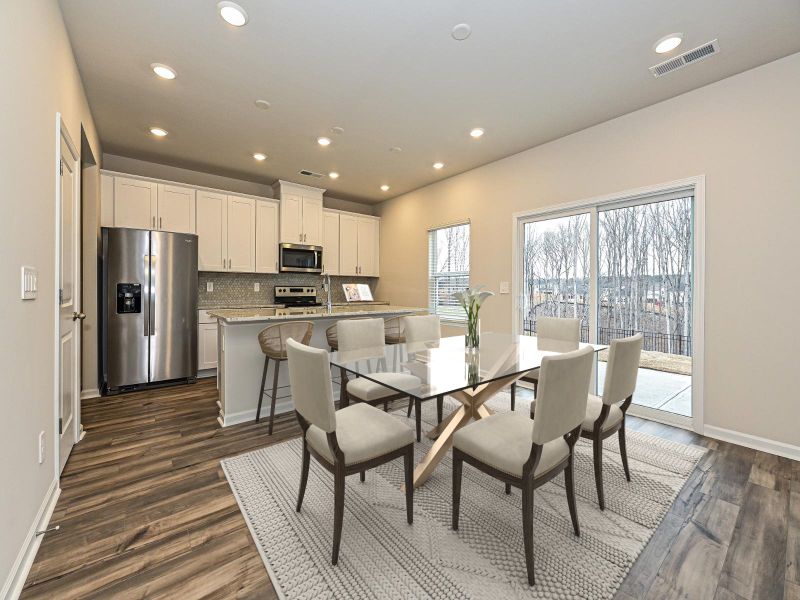 Bring friends and family together with an open kitchen and dining room.