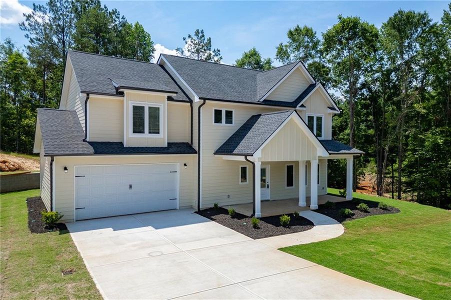 Front exterior of a new home in , Toccoa, GA, highlighting curb appeal (Image 2). Front exterior of a new home in , Toccoa, GA, highlighting curb appeal (Image 2).