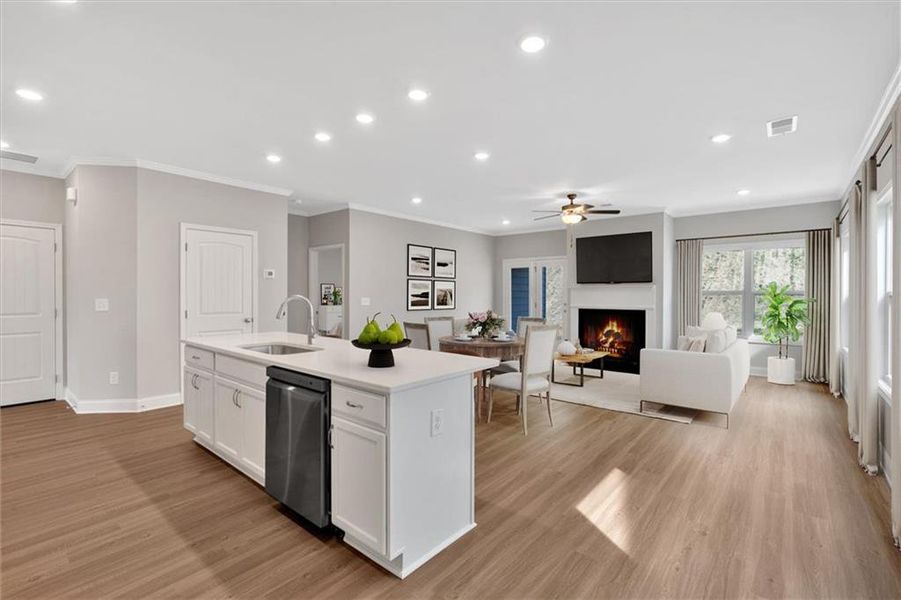 Furnished interior view inside a new home in Heritage Pointe at The Georgian, Villa Rica (Image 26).