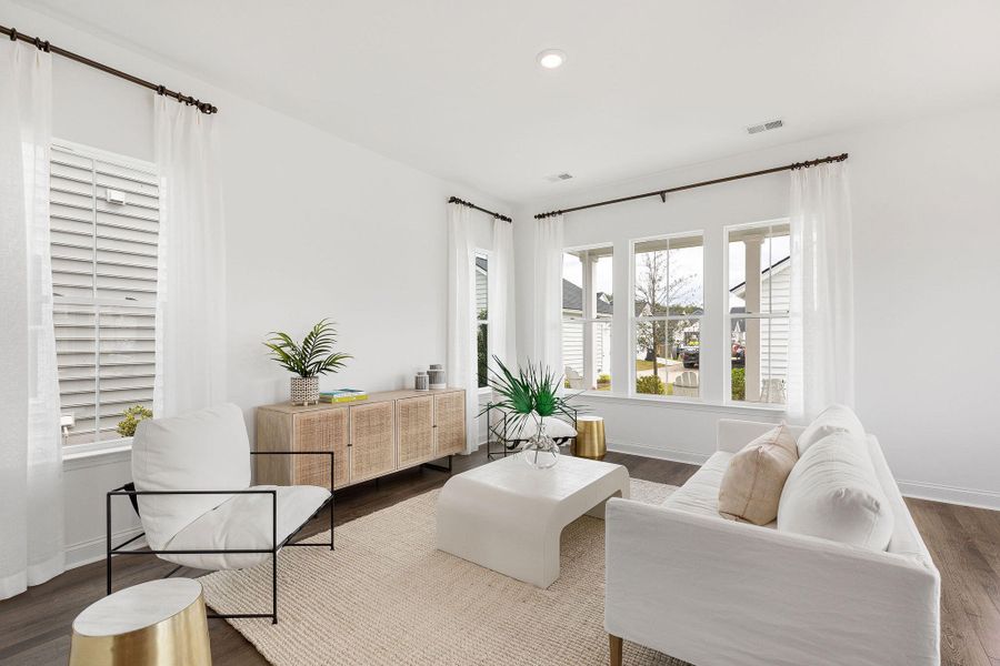 Furnished interior view inside a new home in Sweetgrass at Summers Corner, Summerville (Image 9). Furnished interior view inside a new home in Sweetgrass at Summers Corner, Summerville (Image 9).