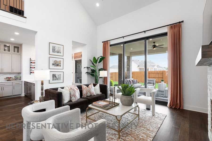 Furnished interior view inside a new home in Lariat: 70ft. lots, Liberty Hill (Image 8).