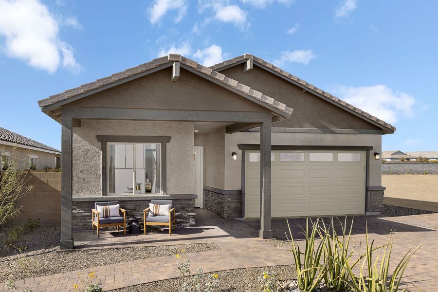 Representative exterior photo of a completed home built from the Copper by Mattamy Homes in Tyler Ranch, Buckeye, AZ (Image 25).