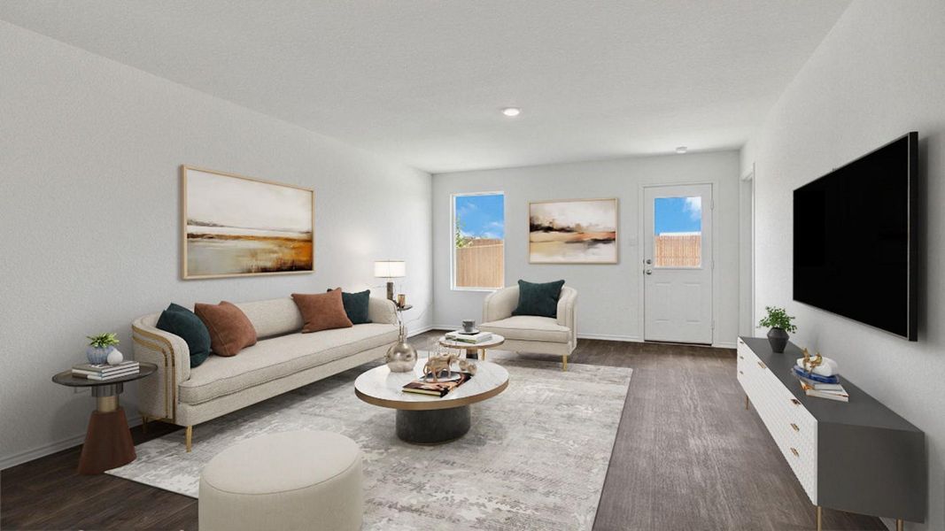 Furnished interior view inside a new home in Watermark, Alvin (Image 9).