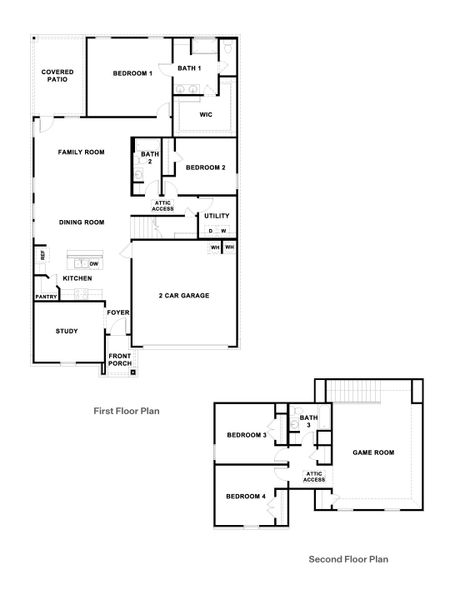 2D floor plan layout for the The Quincy by D.R. Horton in Revelry, Del Valle, TX (Image 2). 2D floor plan layout for the The Quincy by D.R. Horton in Revelry, Del Valle, TX (Image 2).