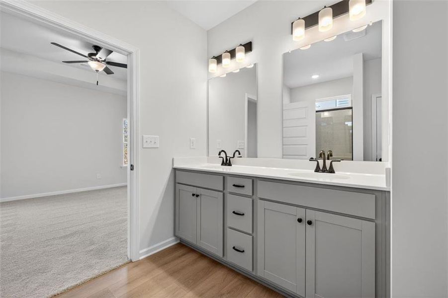 Furnished interior view inside a new home in Allen Manor, Hoschton (Image 17).