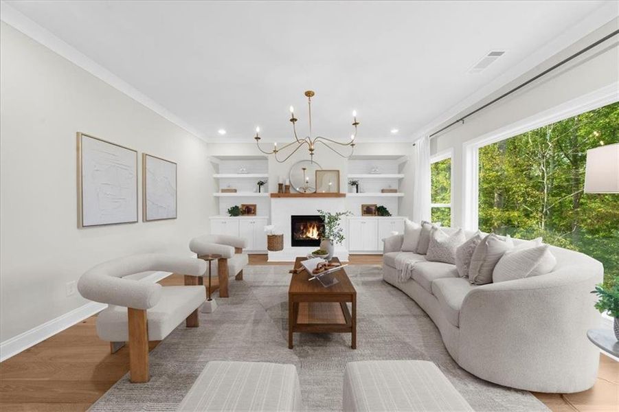 Furnished interior view inside a new home in , Flowery Branch (Image 26).