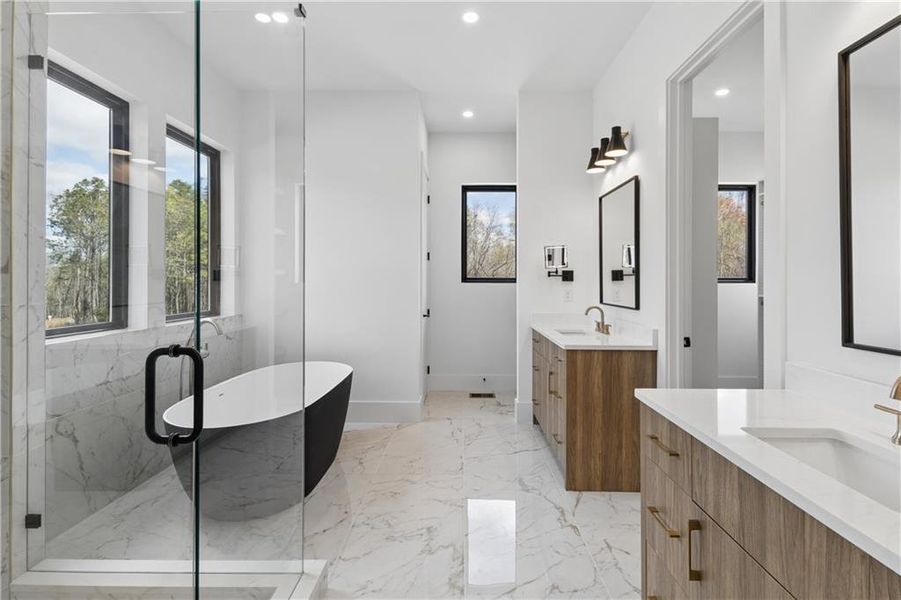 Furnished interior view inside a new home in , Roswell (Image 18).