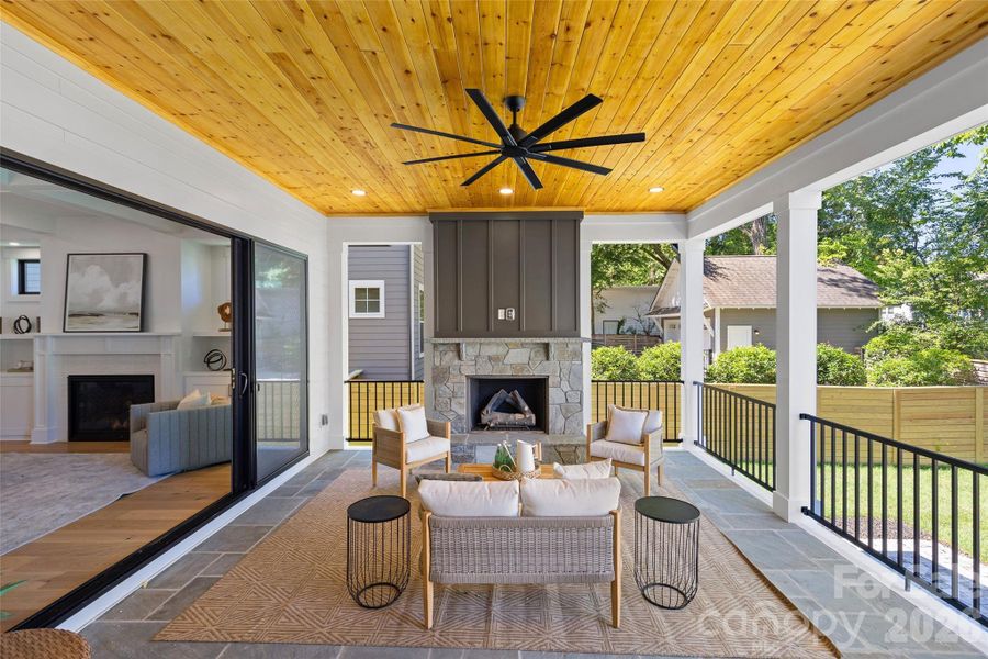 Exterior details and patio area of a home in , Charlotte (Image 26).
