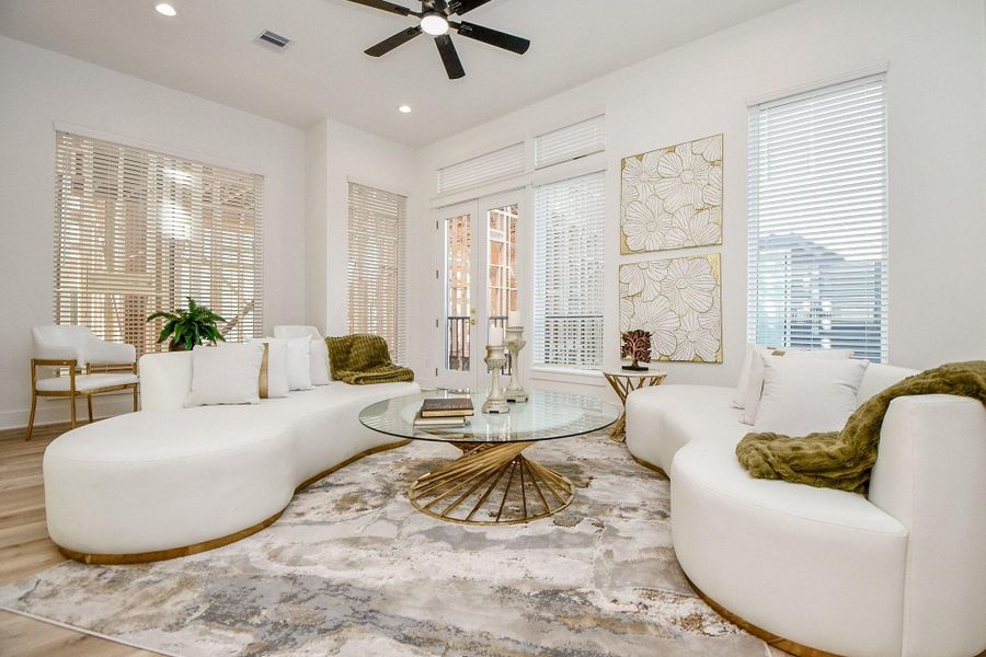Furnished interior view inside a new home in , Houston (Image 10).