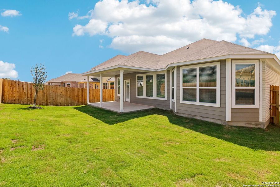 Exterior details and patio area of a home in Sagebrooke - Classic Series, San Antonio (Image 21). Exterior details and patio area of a home in Sagebrooke - Classic Series, San Antonio (Image 21).