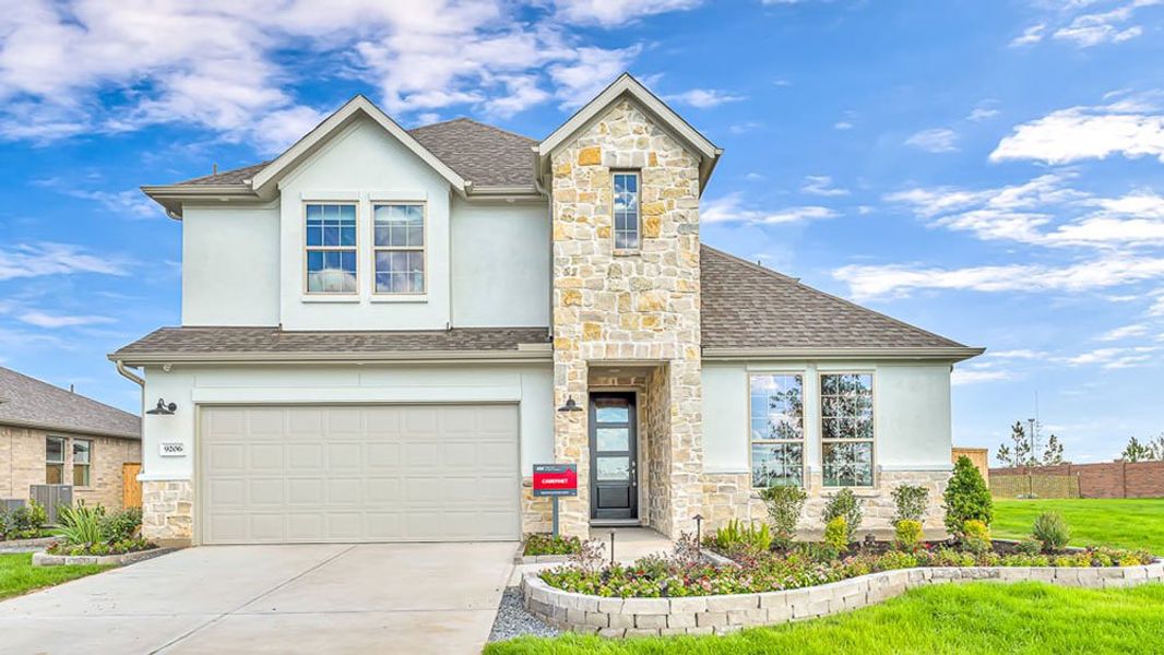 Representative exterior photo of a completed home built from the Cabernet by Taylor Morrison in Avalon at Cypress 50s, Cypress, TX (Image 23). Representative exterior photo of a completed home built from the Cabernet by Taylor Morrison in Avalon at Cypress 50s, Cypress, TX (Image 23).