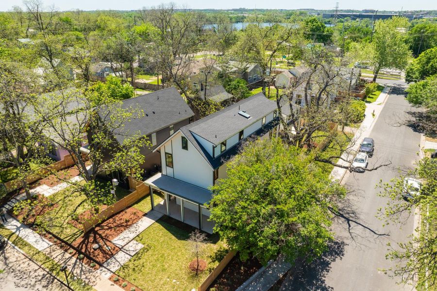 Corner lot with great tree cover!
