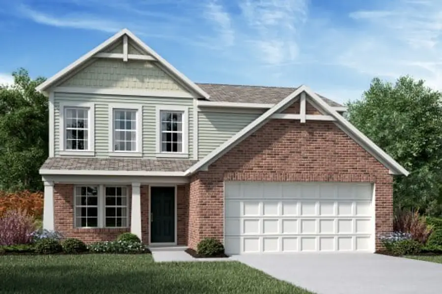 Representative exterior photo of a completed home built from the Wesley by Fischer Homes in Cherry Glen, Euharlee, GA (Image 9).