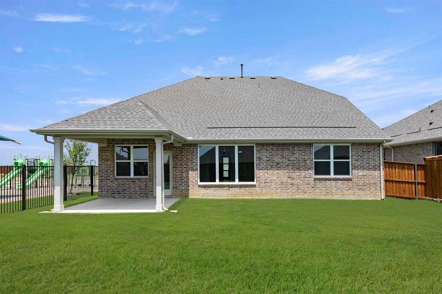 Front exterior of a new home in Brookshire at Legacy Hills-60s, Celina, TX, highlighting curb appeal (Image 18).