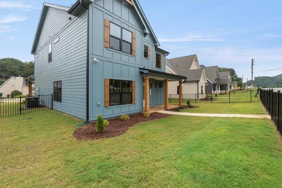 Exterior details and patio area of a home in , Emerson (Image 4).