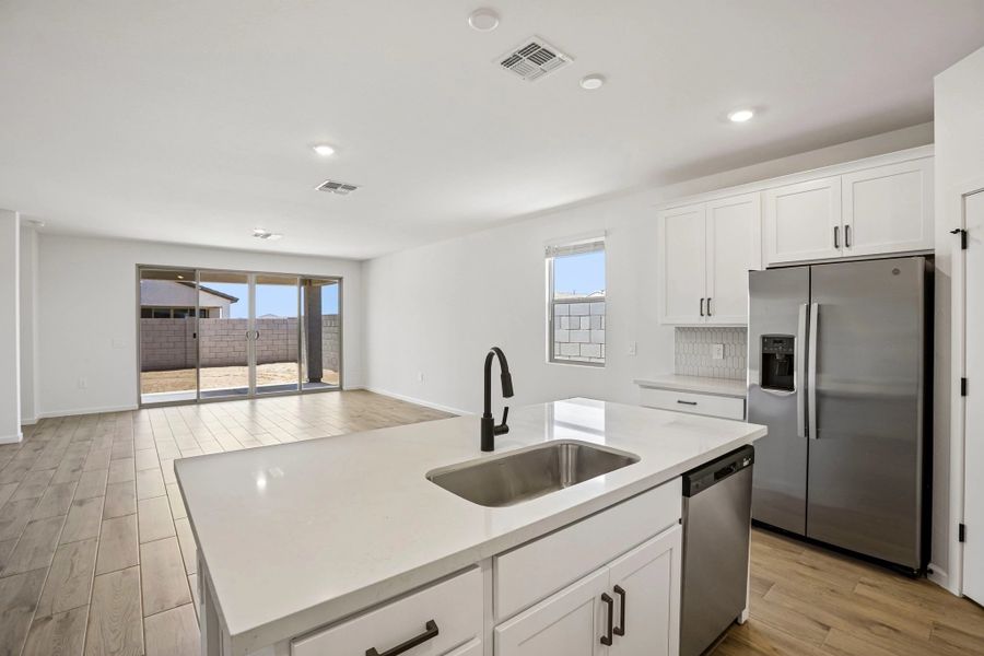 Kitchen and great room Kitchen and great room