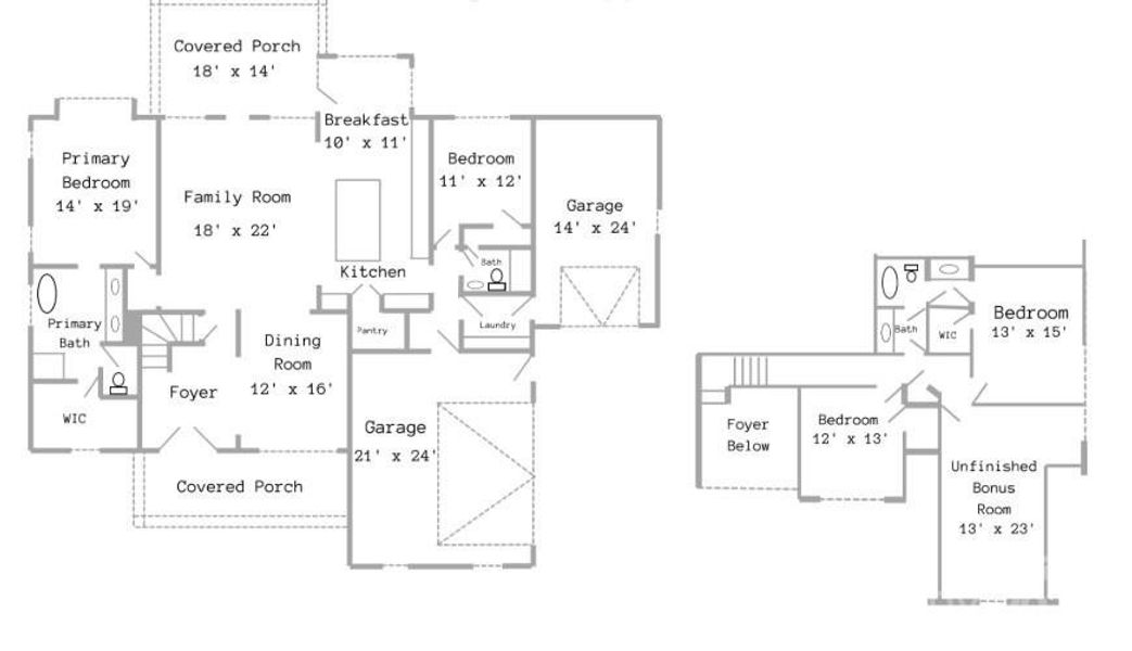 2D floor plan layout of this home in , Gastonia, NC (Image 3).
