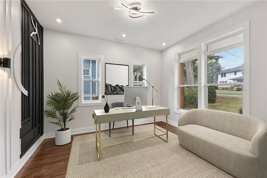 Furnished interior view inside a new home in , Atlanta (Image 30).