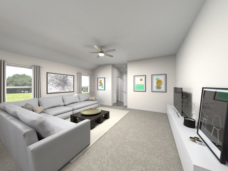 Furnished interior view inside a new home in Colony at Cole Springs - Arbor Collection, Buda (Image 5).