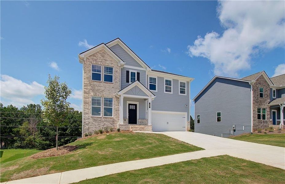 Front exterior of a new home in Chapel Hill, Newnan, GA, highlighting curb appeal (Image 13).