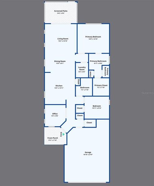 2D floor plan layout of this home in Del Webb Stone Creek, Ocala, FL (Image 5). 2D floor plan layout of this home in Del Webb Stone Creek, Ocala, FL (Image 5).
