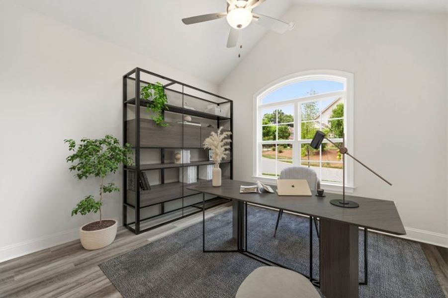 Representative furnished interior of a home built from the Essex by Keystone Homes NC in Weybridge, Burlington (Image 17).