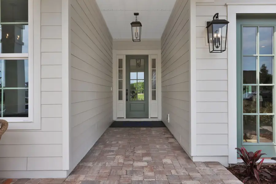 Representative exterior details of a home built from the Scarlett by Riverside Homes in Mariposa at EverRange 50' Series, Jacksonville (Image 4).