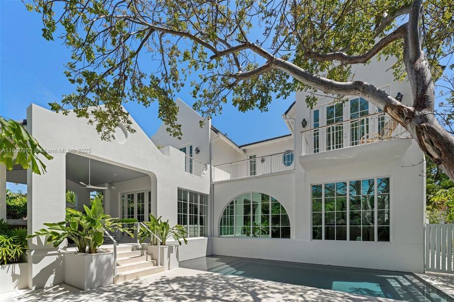 Front exterior of a new home in , Key Biscayne, FL, highlighting curb appeal (Image 28). Front exterior of a new home in , Key Biscayne, FL, highlighting curb appeal (Image 28).