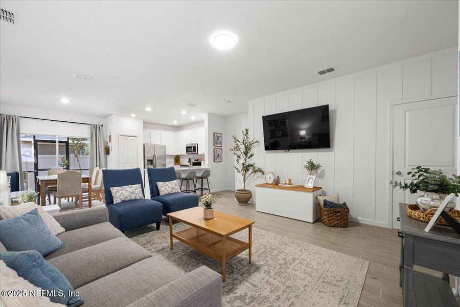 Furnished interior view inside a new home in Shearwater: Affordable Luxury Townhomes, St. Augustine (Image 15).