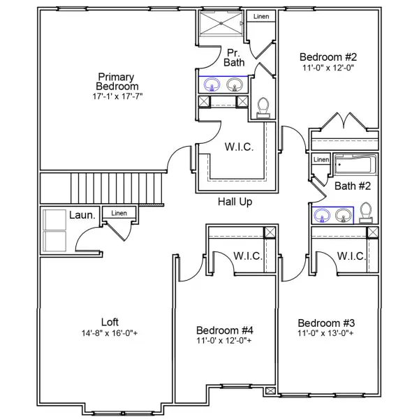2D floor plan layout of this home in Stapleton, Clemmons, NC (Image 3).