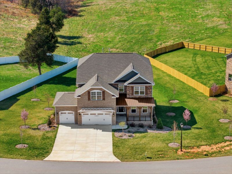 Representative exterior photo of a completed home built from the Fairfield Lux by Keystone Homes NC in Weybridge, Burlington, NC (Image 39).