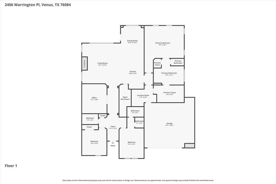 2D floor plan layout of this home in Somerset, Mansfield, TX (Image 5). 2D floor plan layout of this home in Somerset, Mansfield, TX (Image 5).