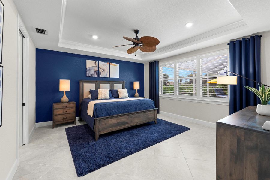 Furnished interior view inside a new home in Del Webb Tradition, Port St. Lucie (Image 10). Furnished interior view inside a new home in Del Webb Tradition, Port St. Lucie (Image 10).