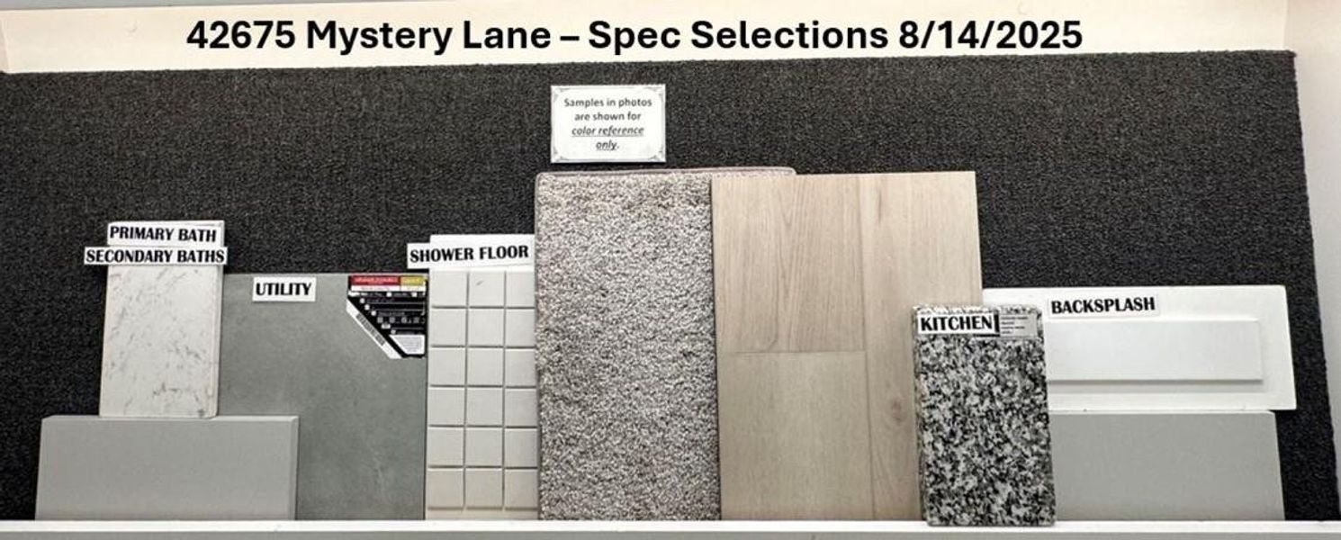 Sample of building materials used in homes in Escondido, Magnolia (Image 3).